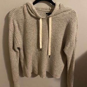 American Eagle hooded cropped sweater